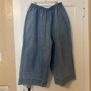 Nettle Studios Mid Easy Pant in Light Wash Denim